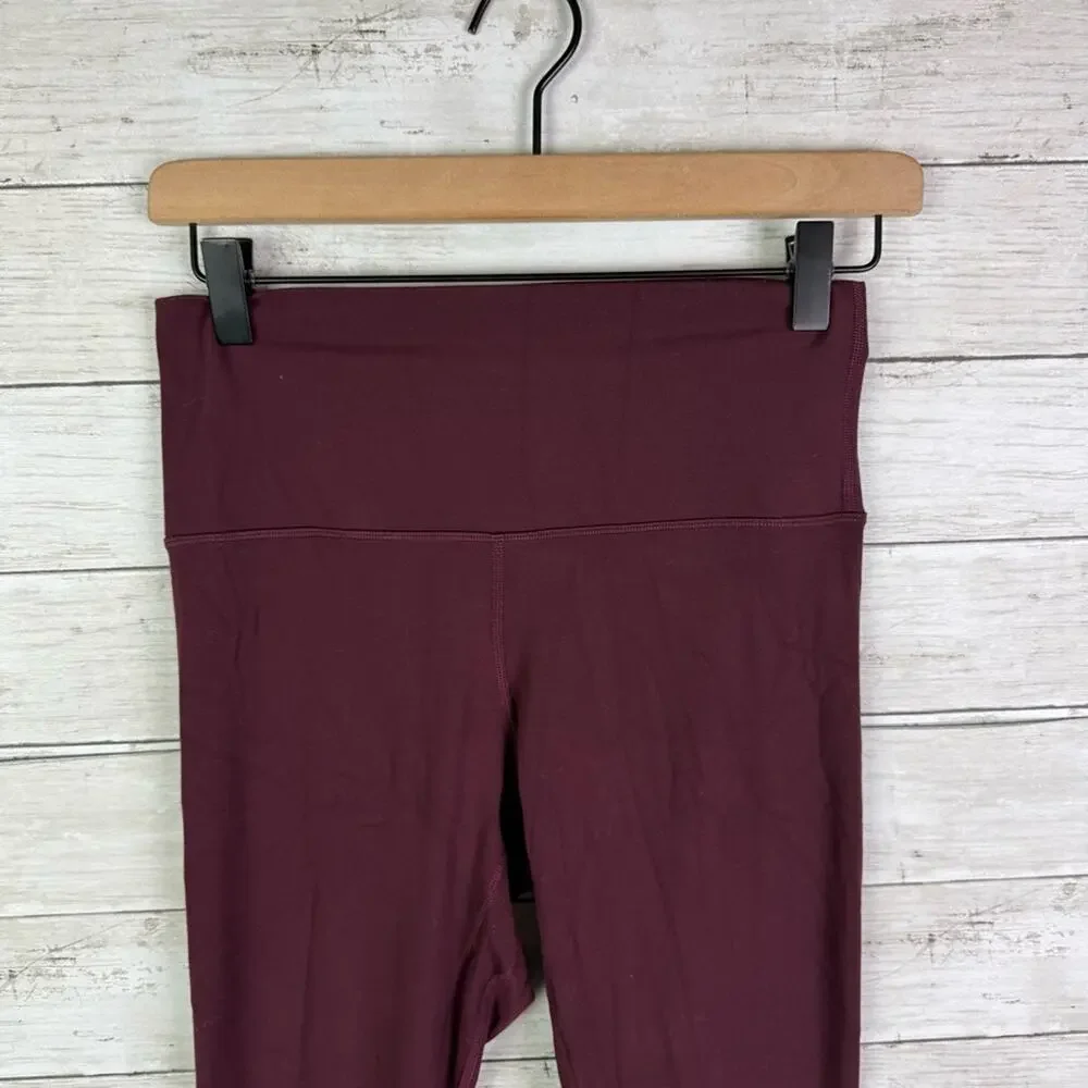 Lululemon Burgundy High-Waisted Leggings Size 6
